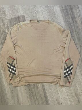 Burberry Beige Knit Crewneck Sweater